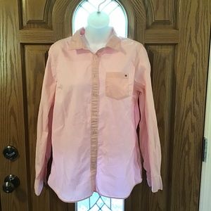 💚3/$25 Tommy Hilfiger medium pink long sleeve buttoned shirt